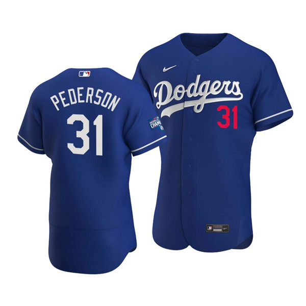 Men's Los Angeles Dodgers #31 Joc Pederson Blue 2020 World Series Champions Patch Flex Base Sttiched MLB Jersey Men's Los Angeles Dodgers #31 Joc Pederson Blue 2020 World Series Champions Patch Flex Base Sttiched MLB Jersey